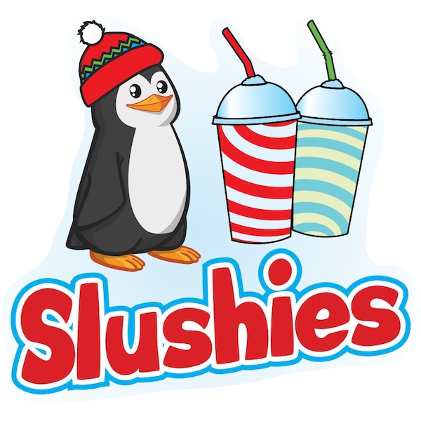 SLUSHIES Concession Decal sign cart trailer stand sticker equipment, D-DC-24-Slushies